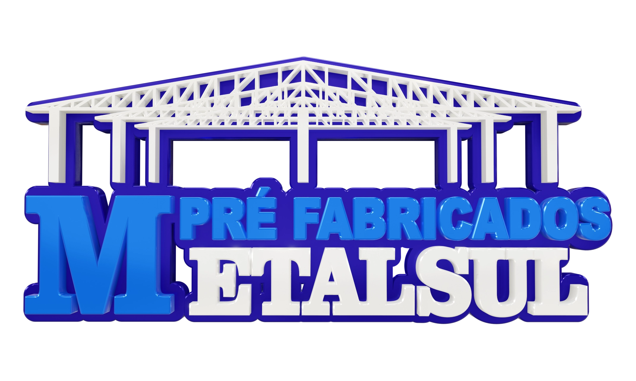 Estrutura de barracão pré-fabricado da Metalsul, projeto divulgado pela BMK.